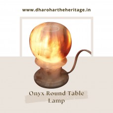 Onyx Round Table Night Lamp